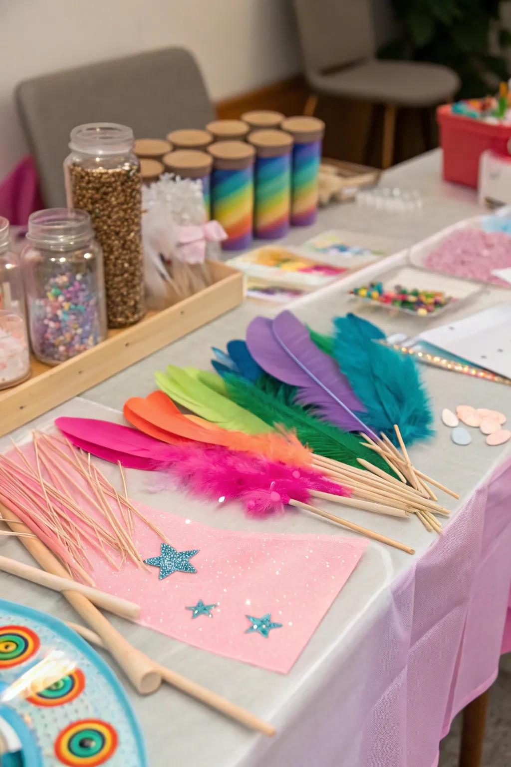 A DIY craft area for producing fairy magic.