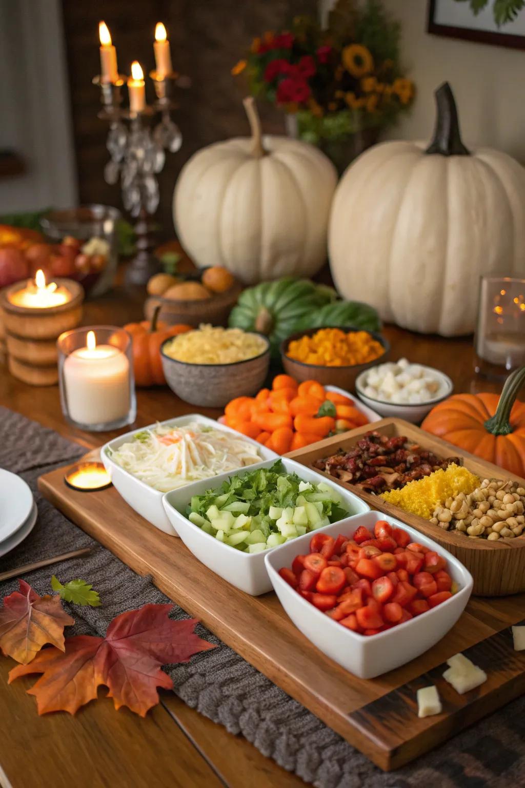 Interactive food stations engage guests and add a playful touch.