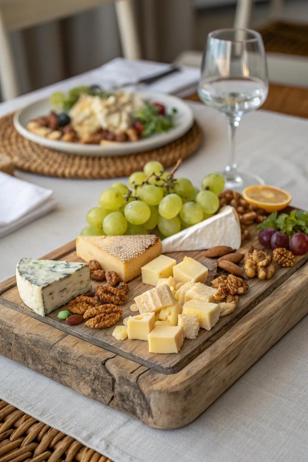 A rustic serving board ideal for autumn entertaining.