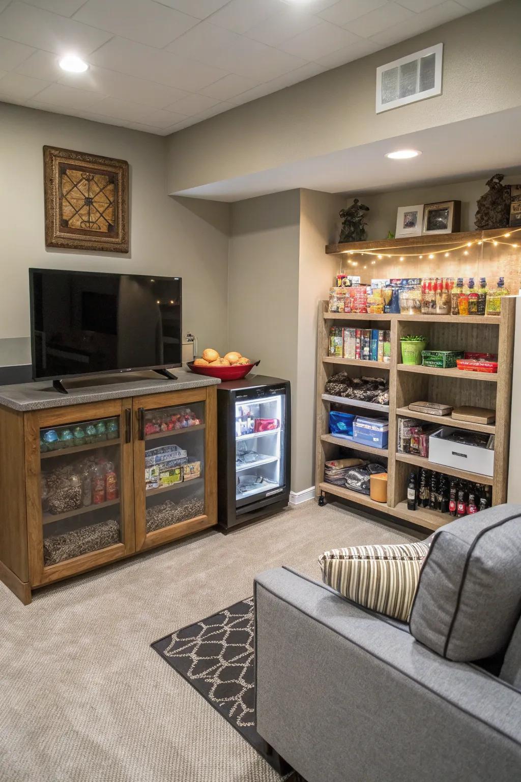 A snack zone promoting family enjoyment.