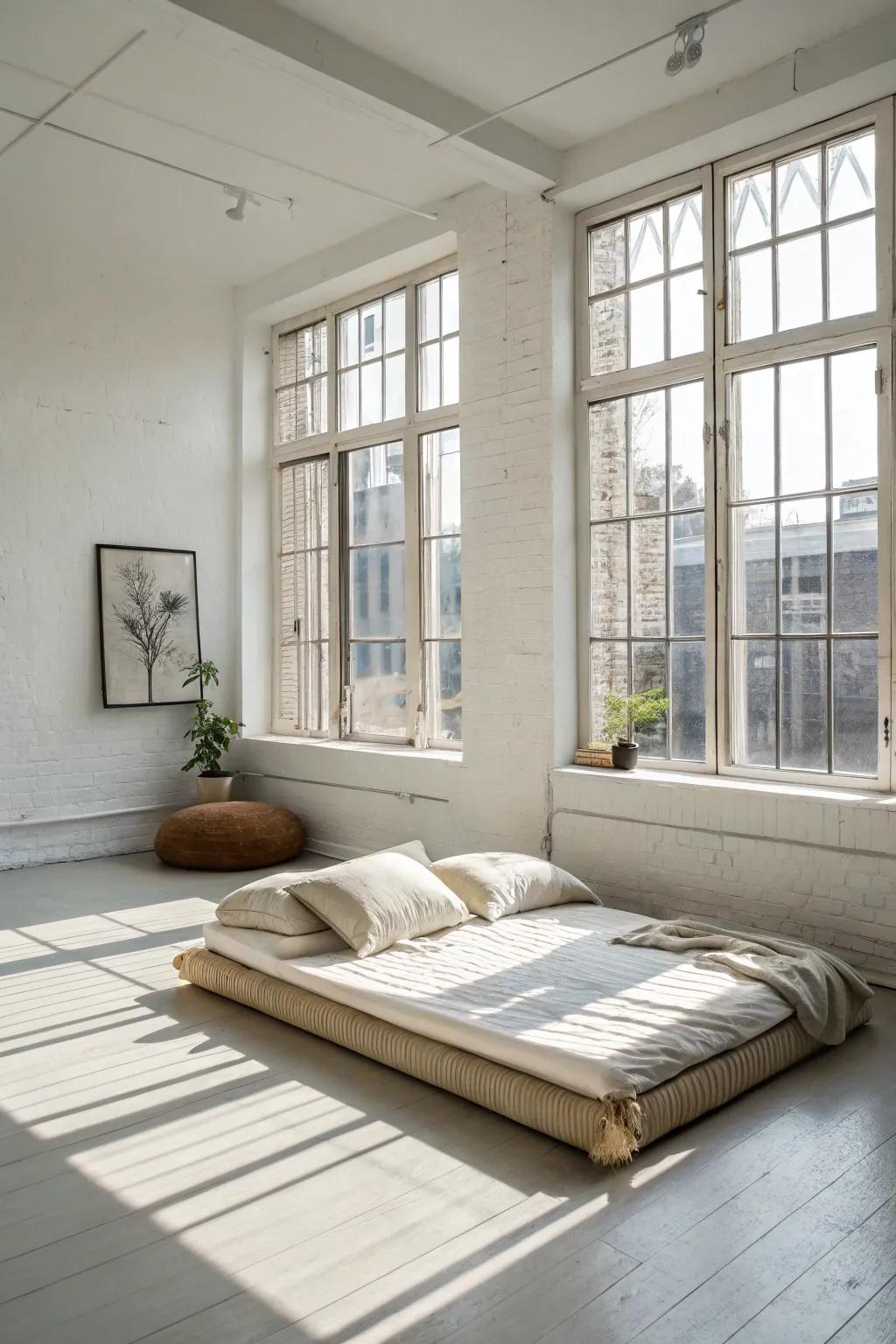 Bright, airy spaces make small rooms feel more open.