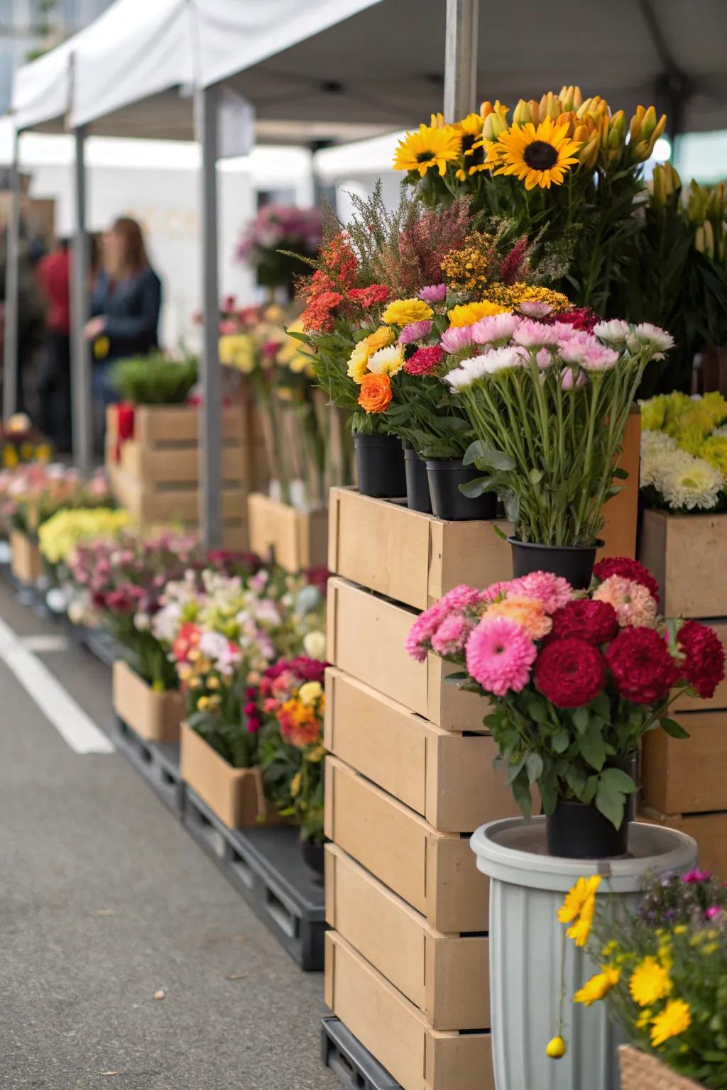 Different heights introduce drama and interest.