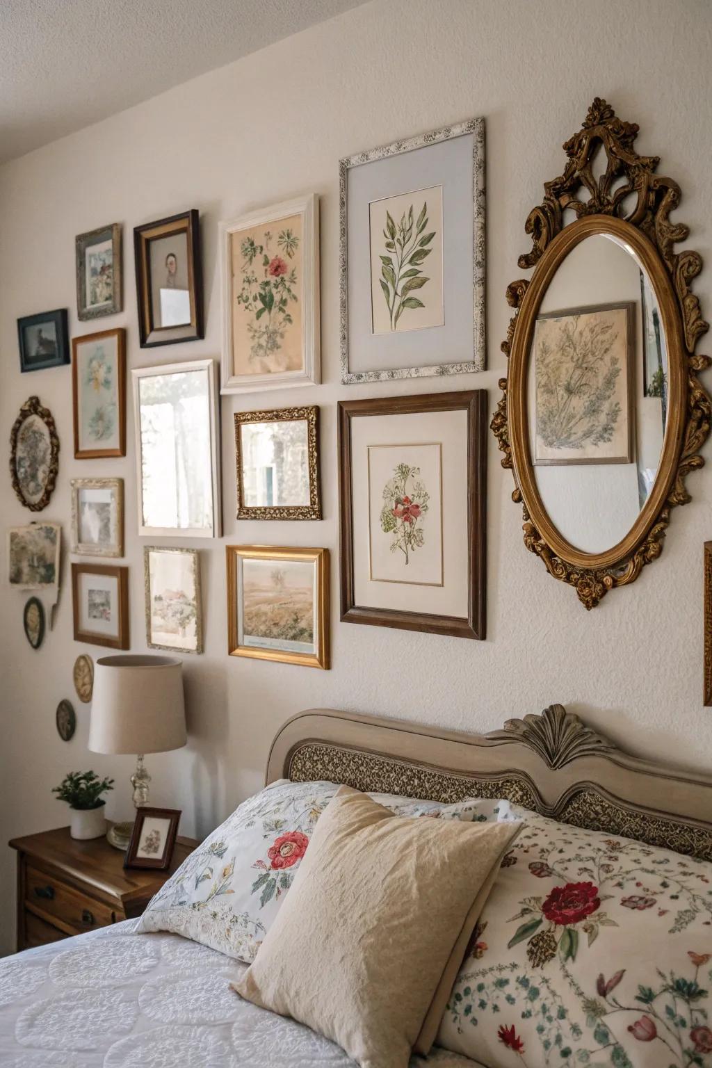 Wall embellishments impart dimension and personal touch.