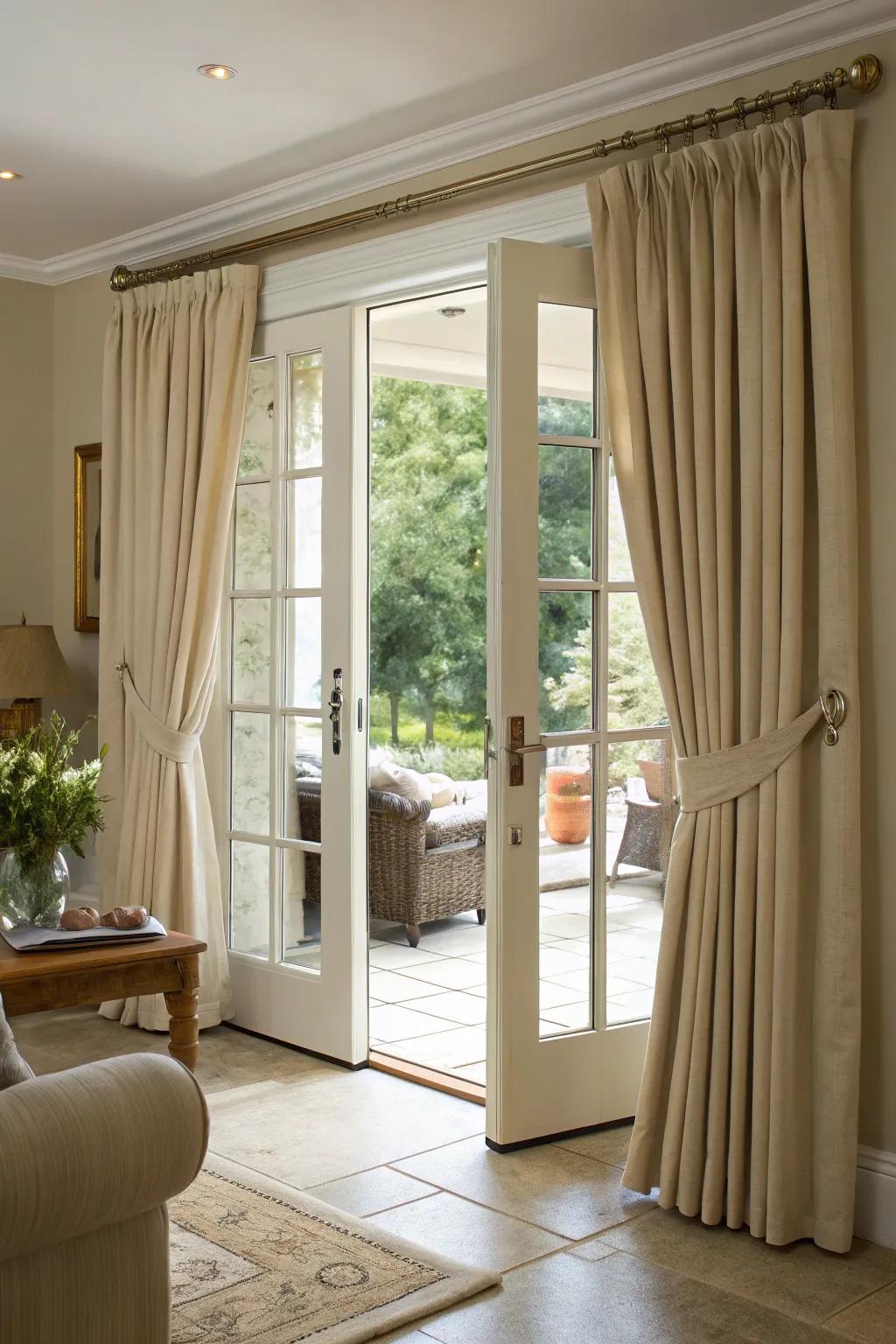 Neutral curtains enhance the soothing atmosphere of your room.