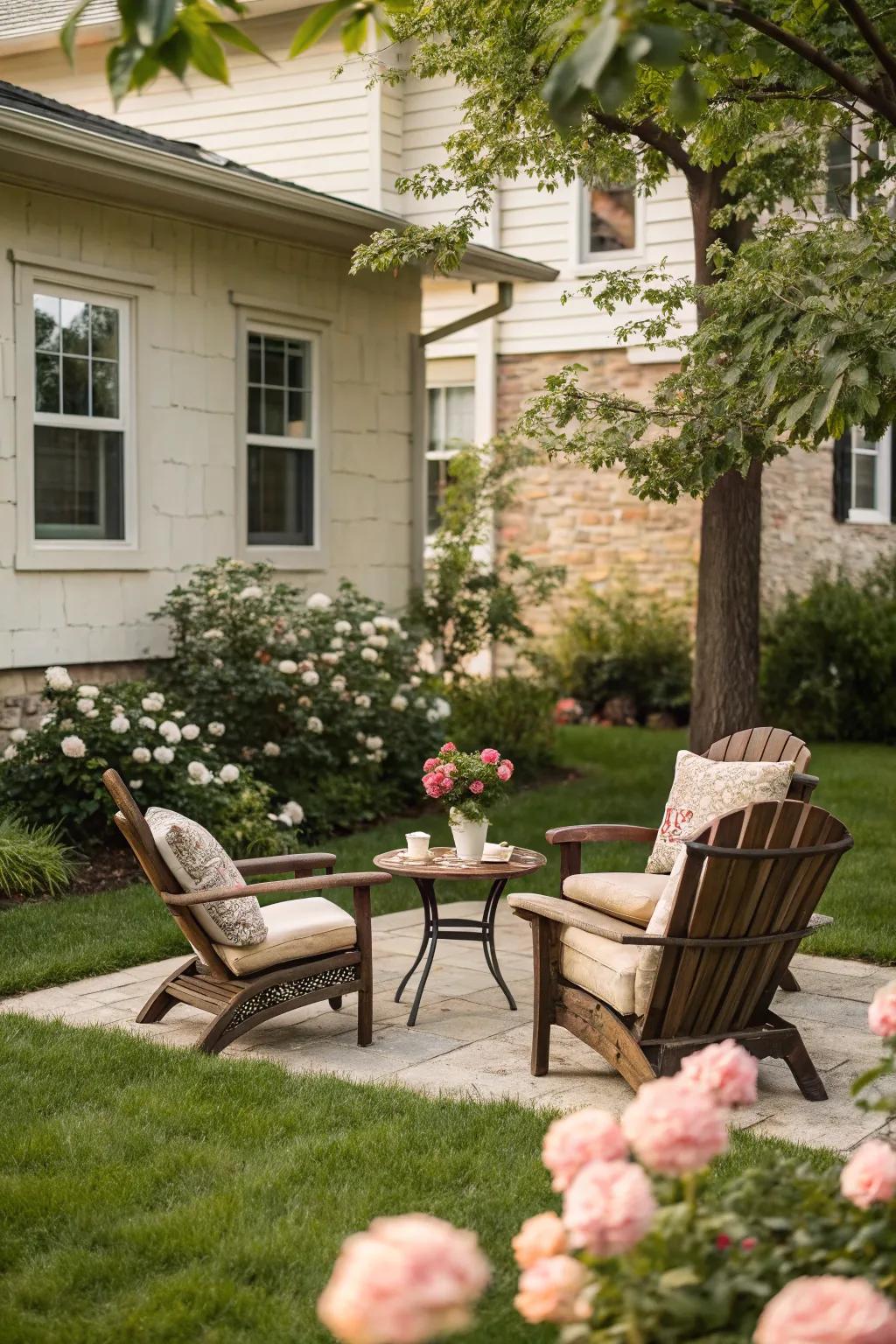 A comfortable seating area is great for relaxation and talks.