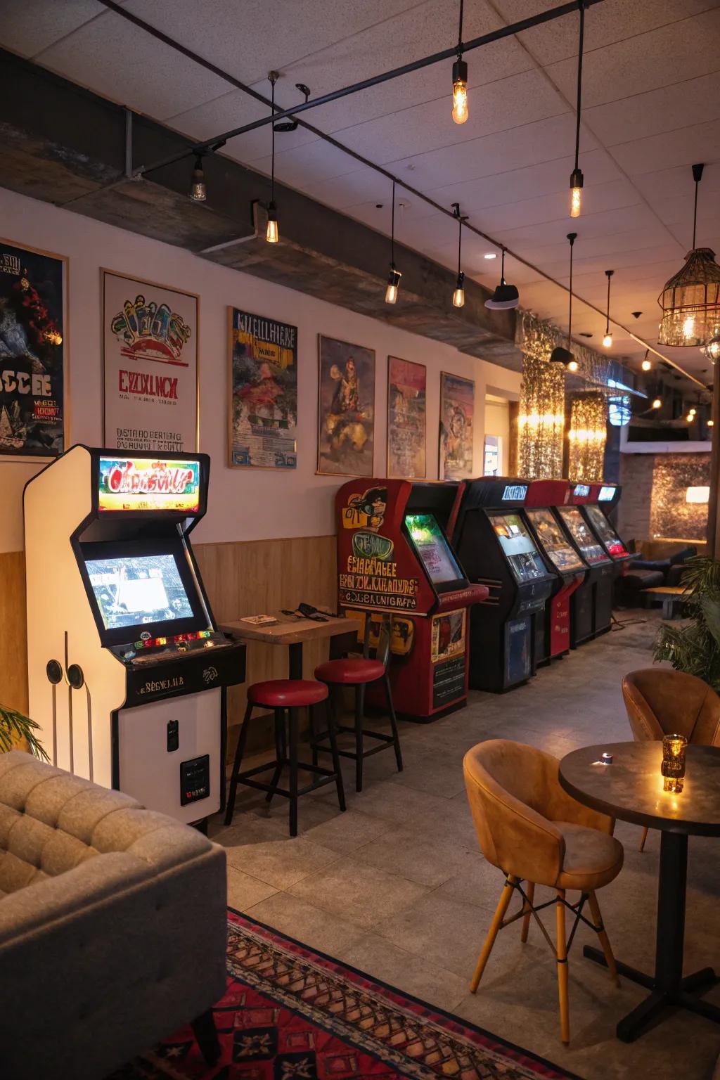 A classic games corner that transmits sentiment and entertainment to the gaming refuge.