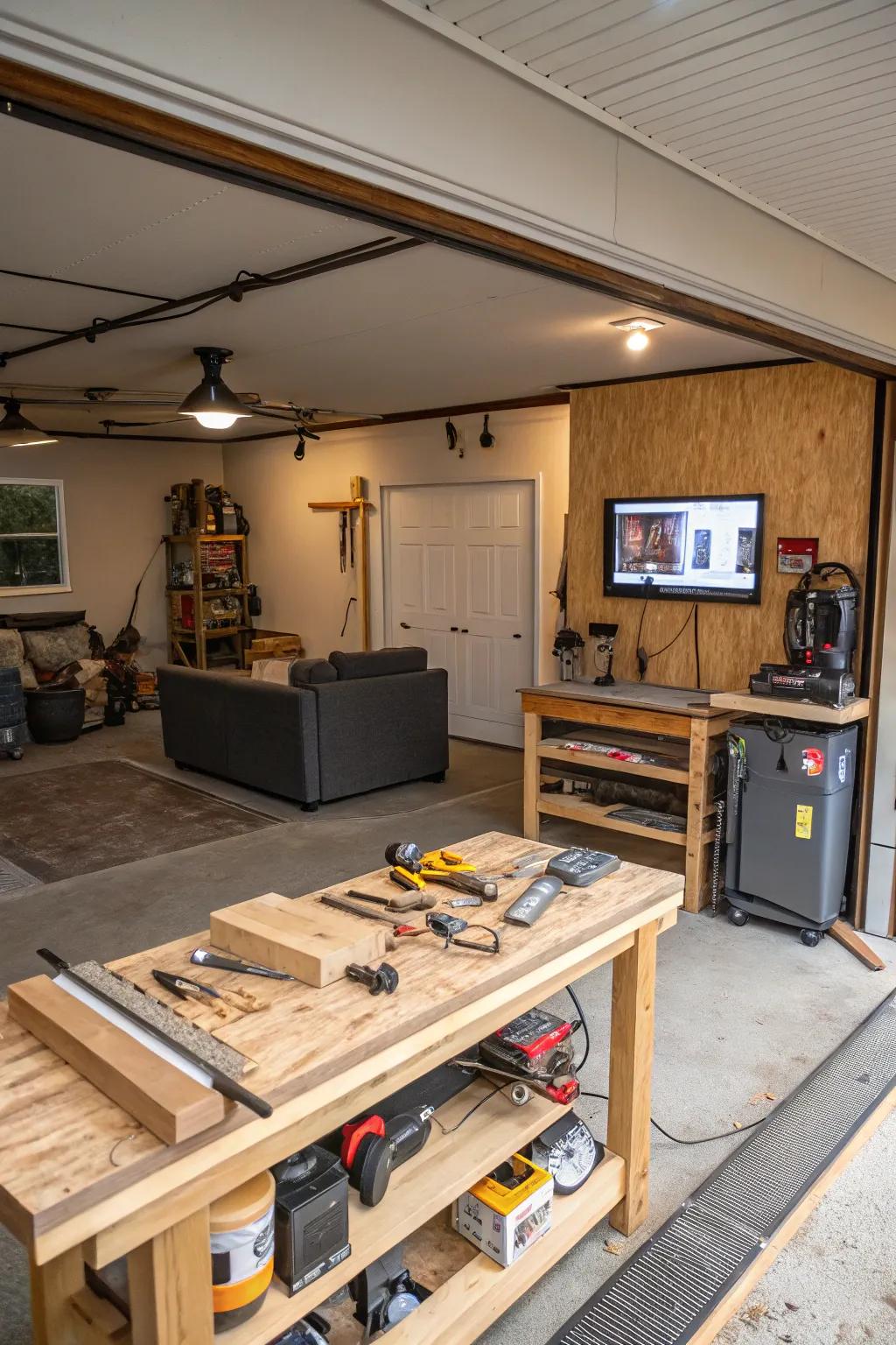 A versatile personal retreat that balances both industriousness and play.