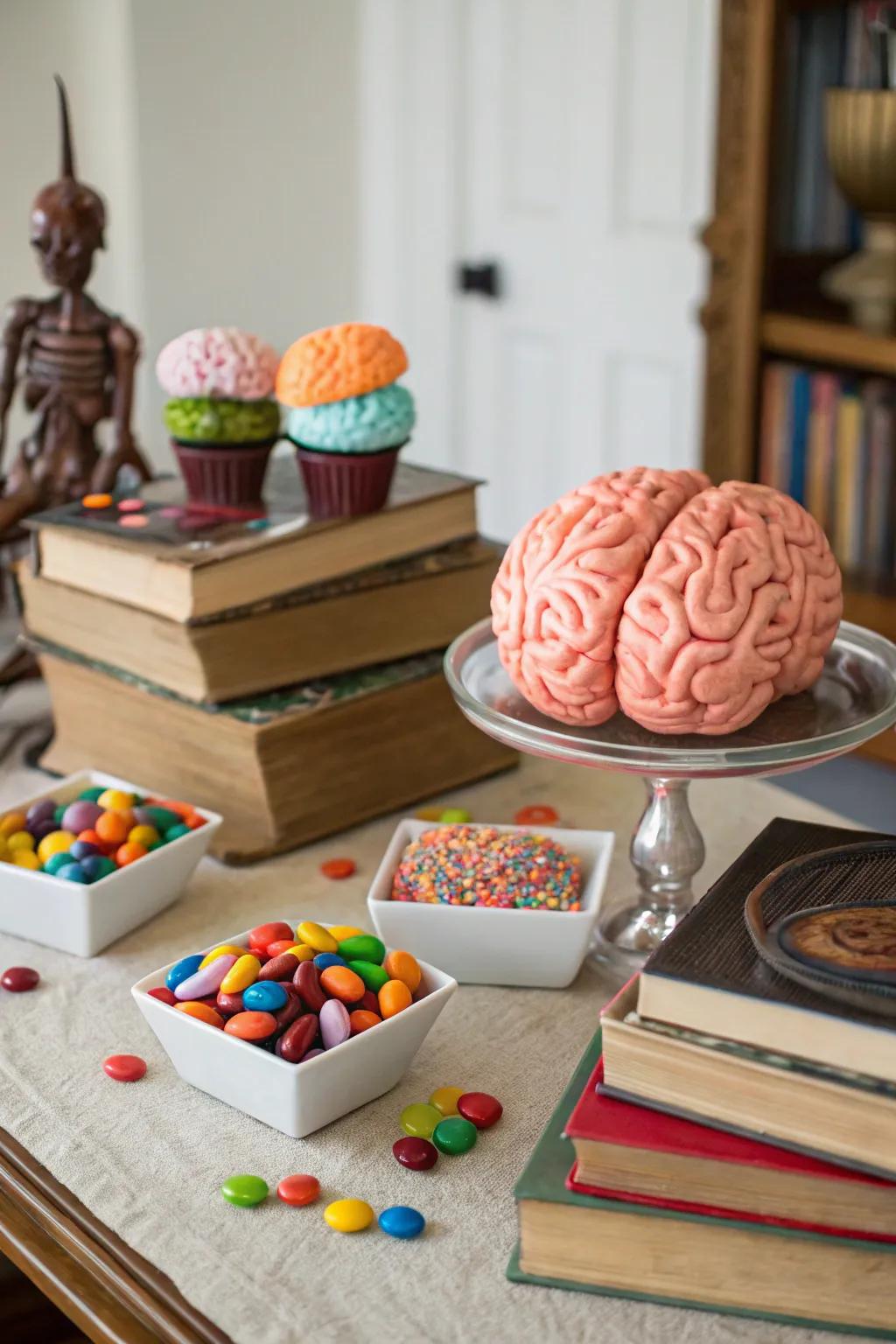 Literature and clever candies inject an intellectual twist into your celebration.