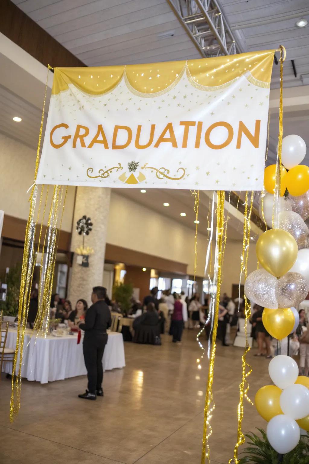 Impressive banners create a grand presence at your celebration.