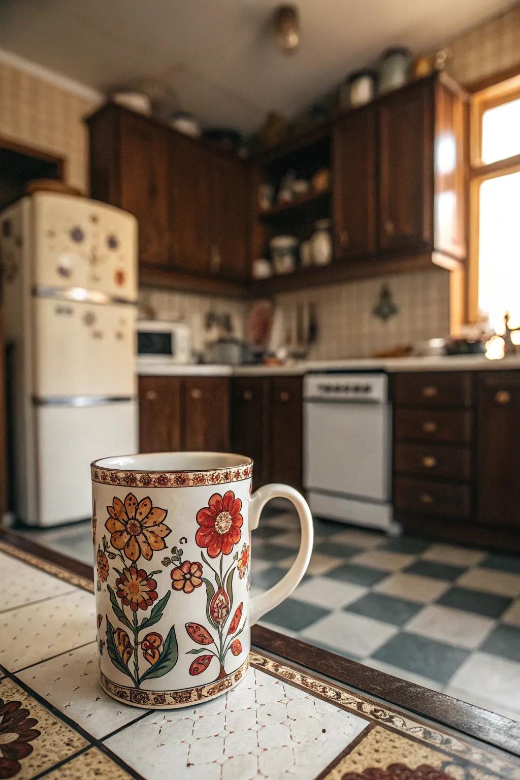 A mug that brings a hint of nostalgia.
