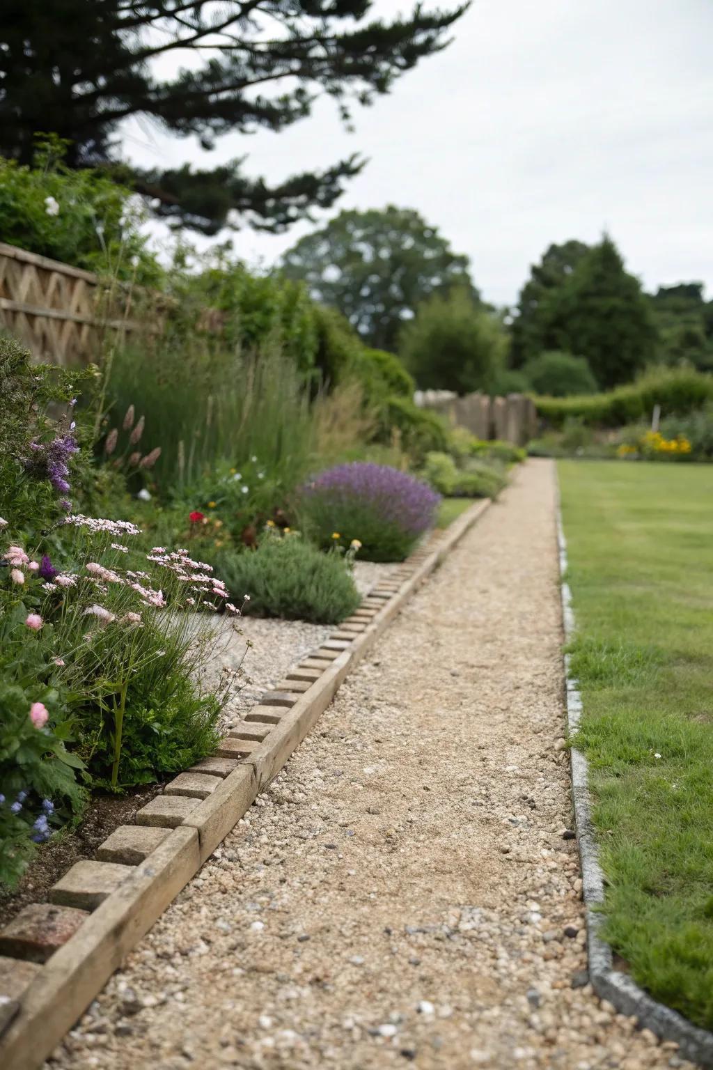 A budget-conscious stone chip trail employing local resources.