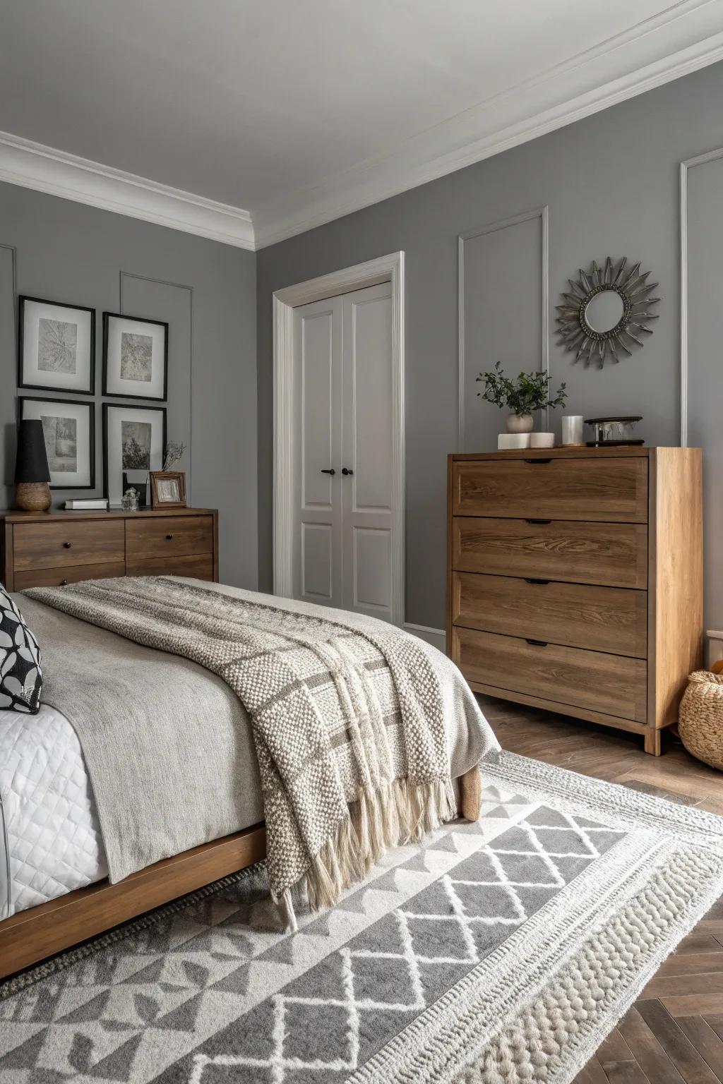 Harmonious elegance achieved through a variety of textures.