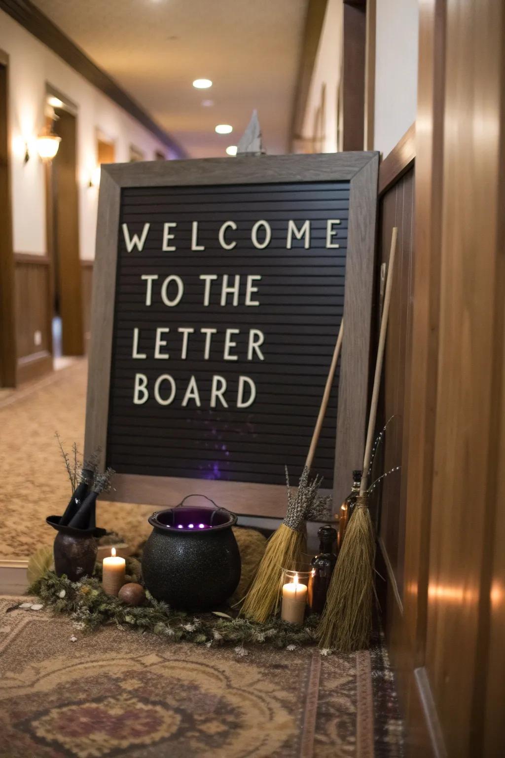 Clear the path for witches through a playful indication.