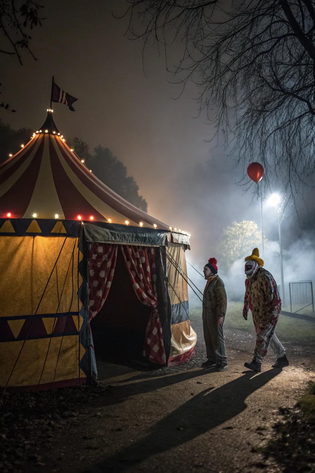 Step right into a terrifying Circus of Horrors in your own tent.