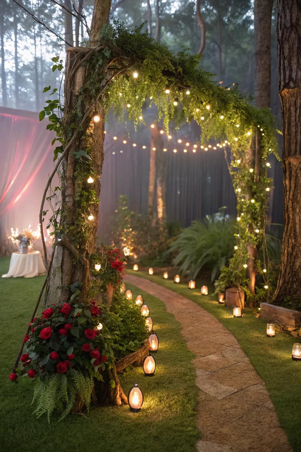 Surround your visitors in a magical enchanted woodland.