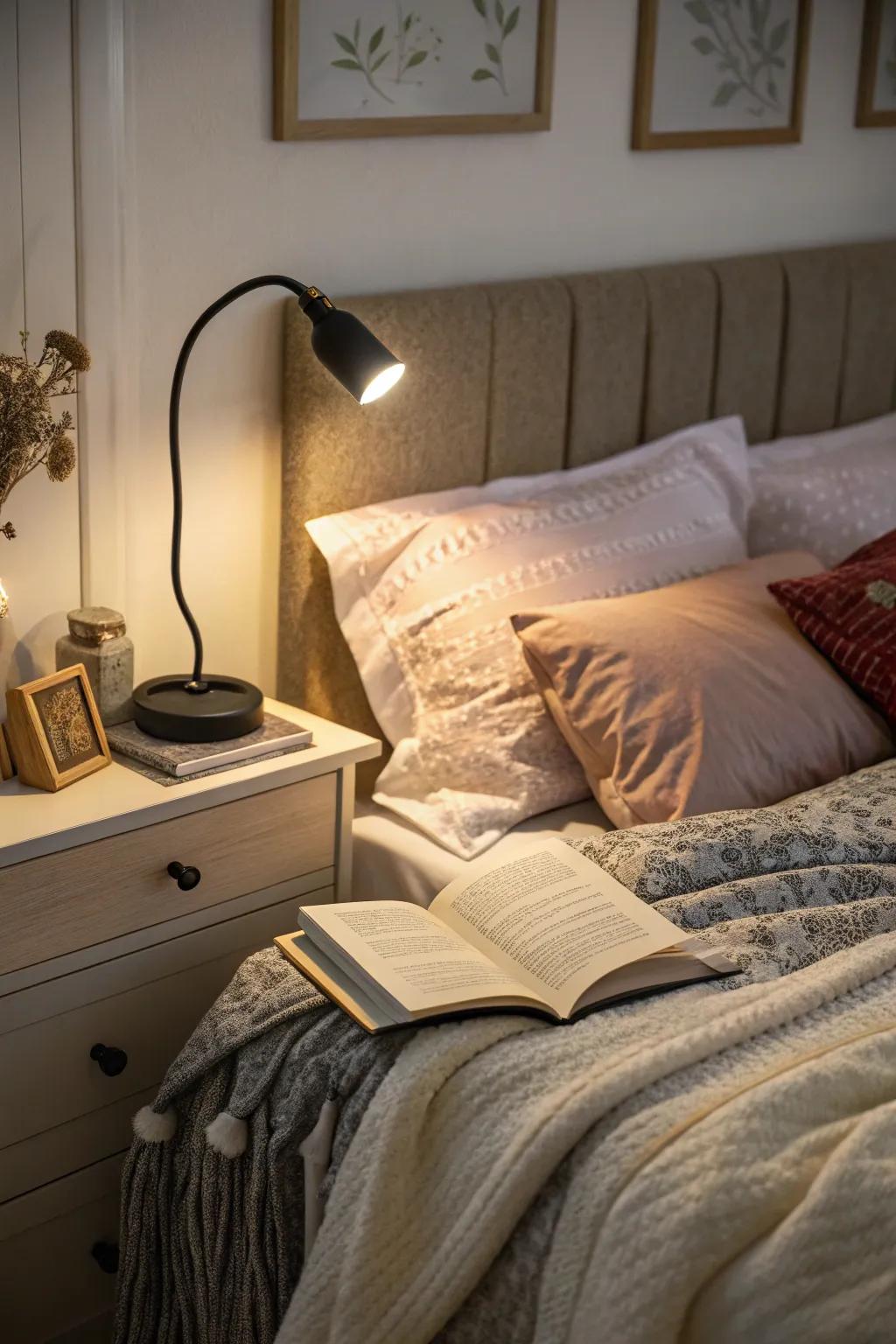 Battery-operated lights offer convenience without needing outlets.