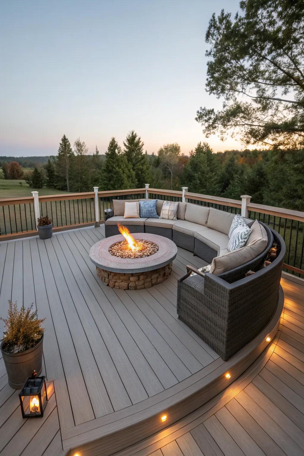 A fire pit that brings warmth and ambiance.