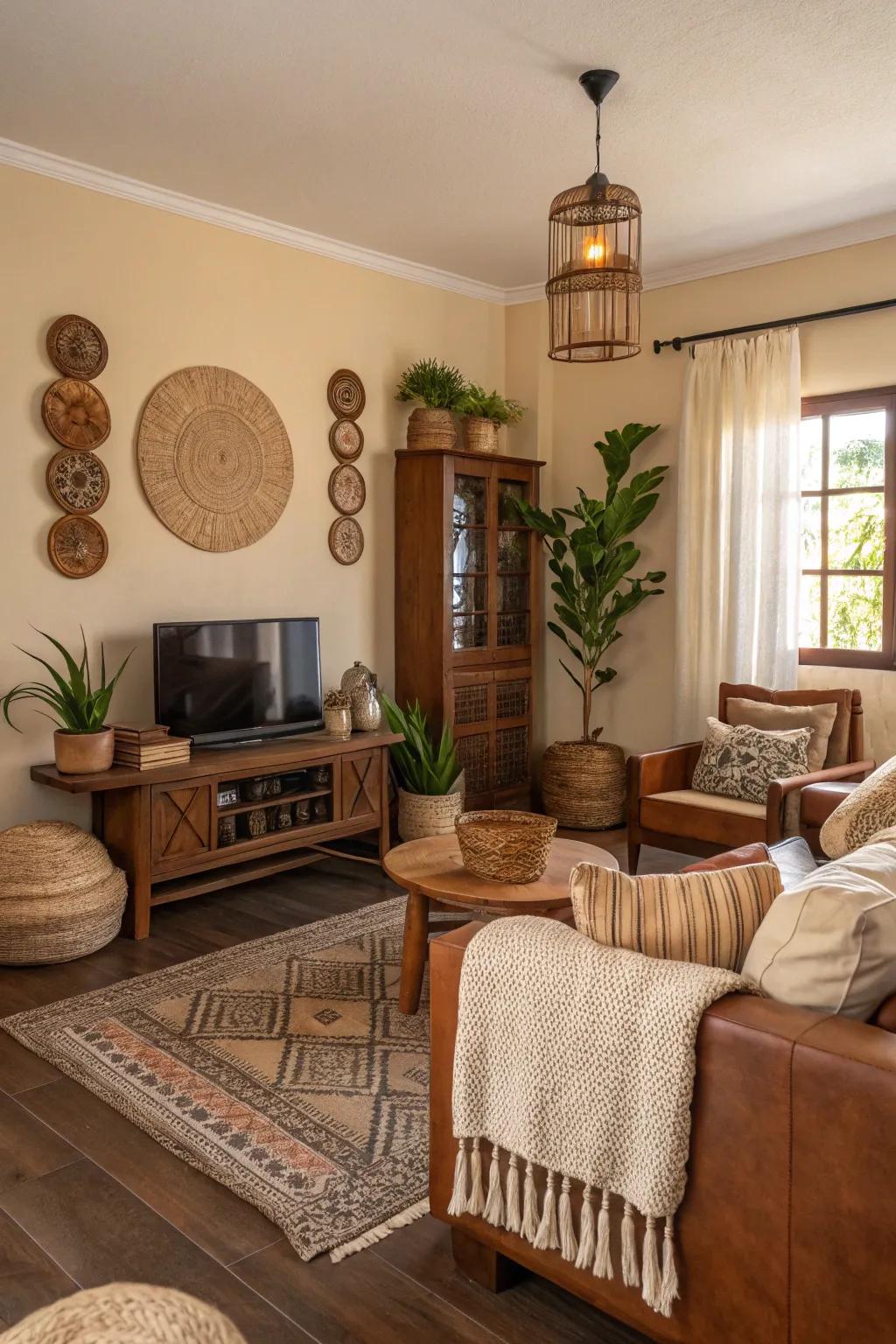 A welcoming atmosphere created with warm hues.