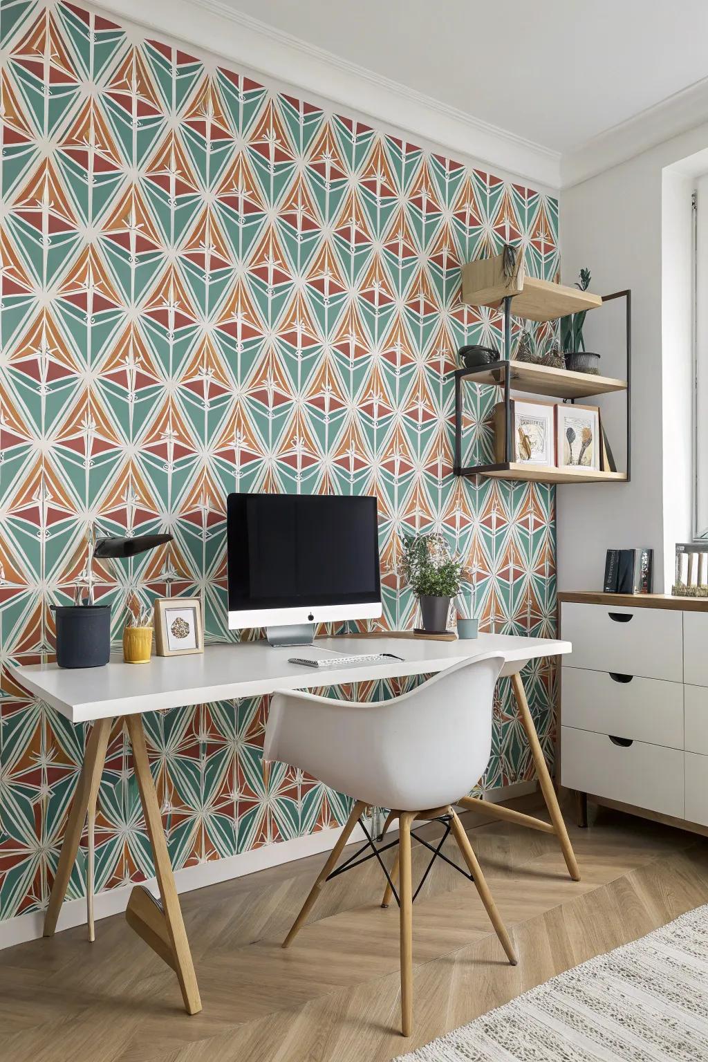Symmetrical designs impart a modern and energetic sense to the office.