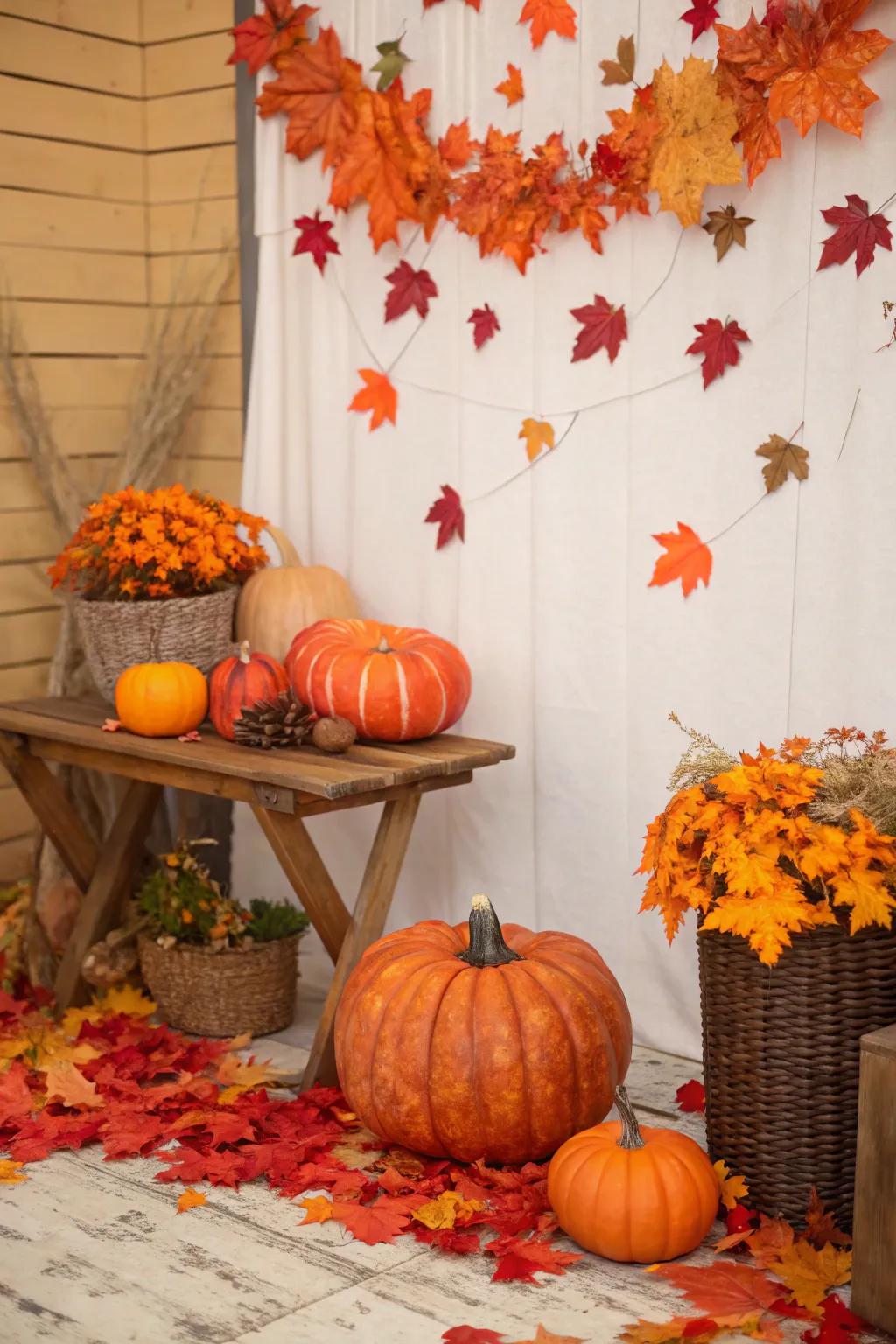 Seasonal aspects cultivate a cozy and inviting atmosphere.