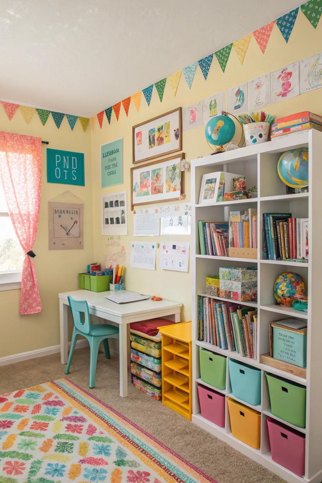 Bright colors fill your homeschool area with energy and warmth.