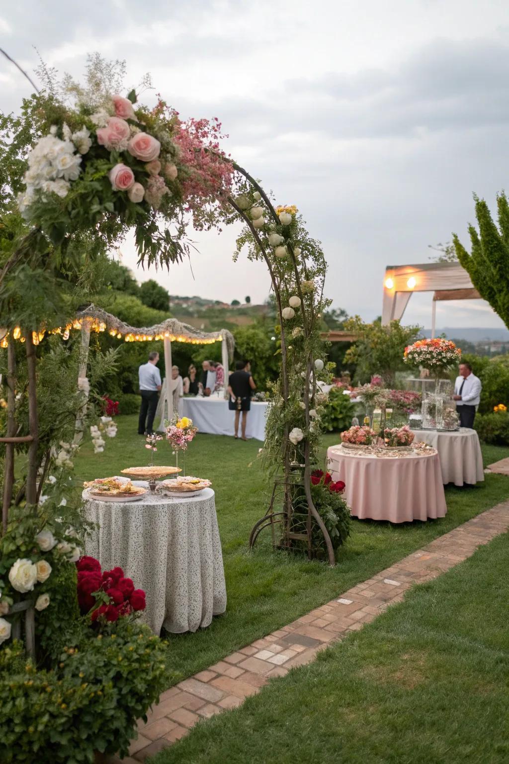 A scenic open-air social for a housewarming festivity