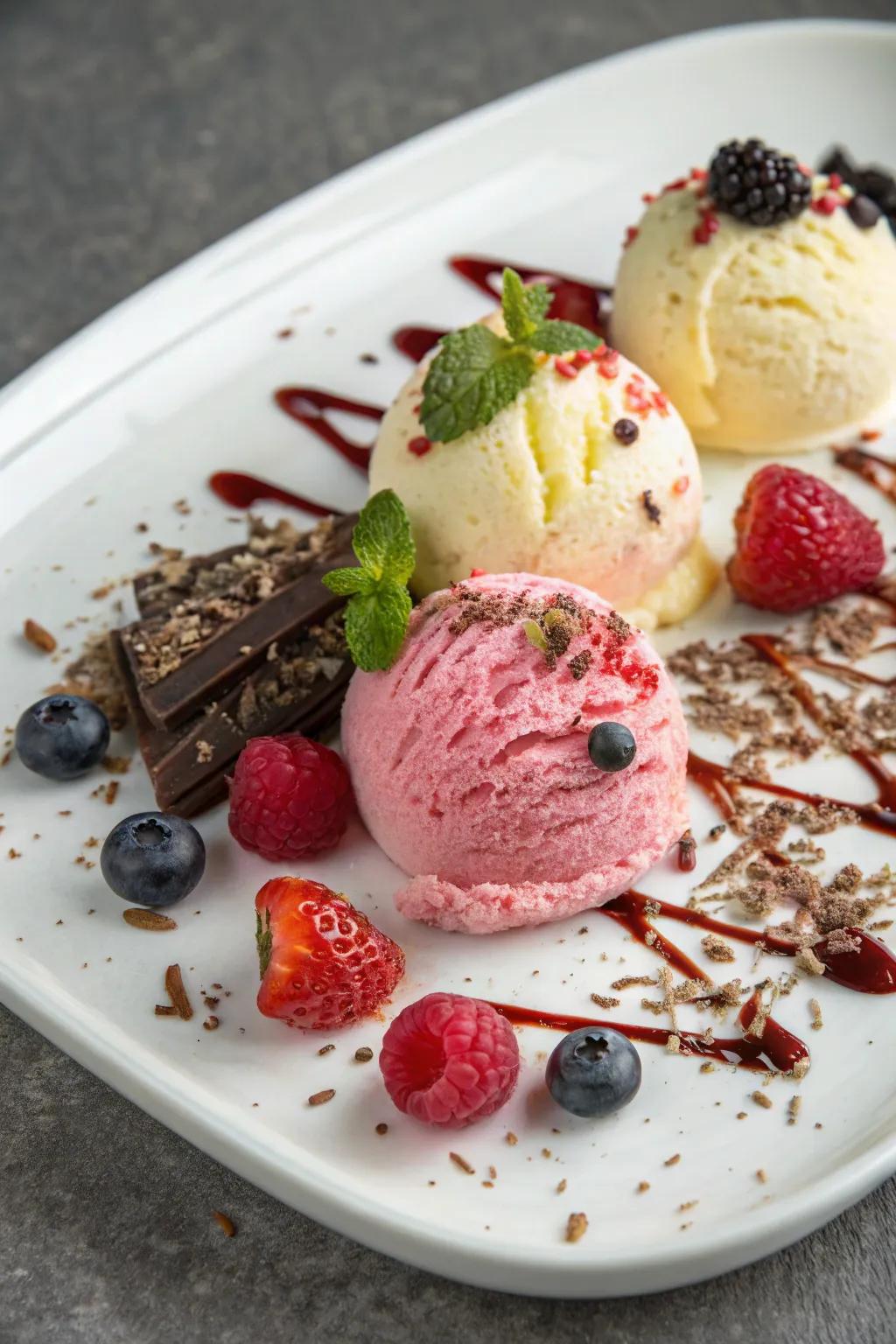 Artistic ice cream scoops that are as beautiful as they are delicious.