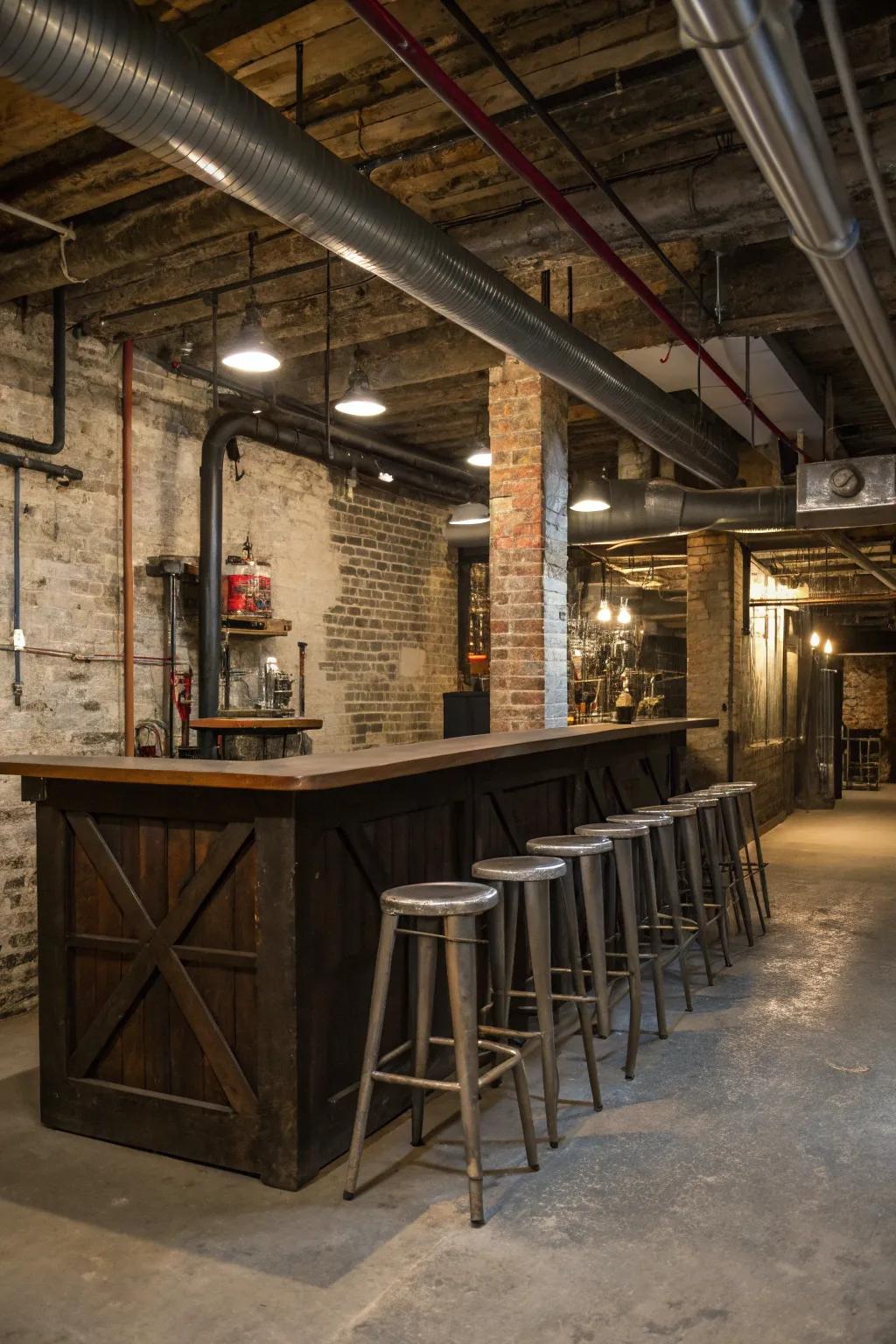 Industrial bar for socializing.