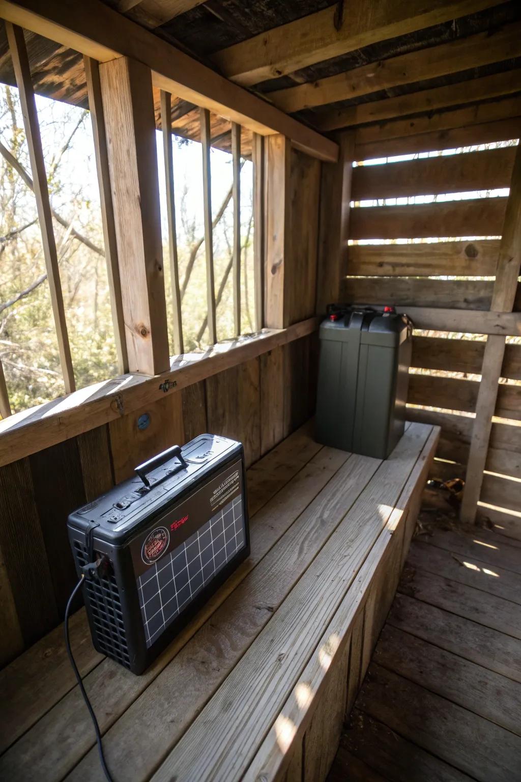Rechargeable power supplies are crucial for maintaining the function of your devices while inside the blind.