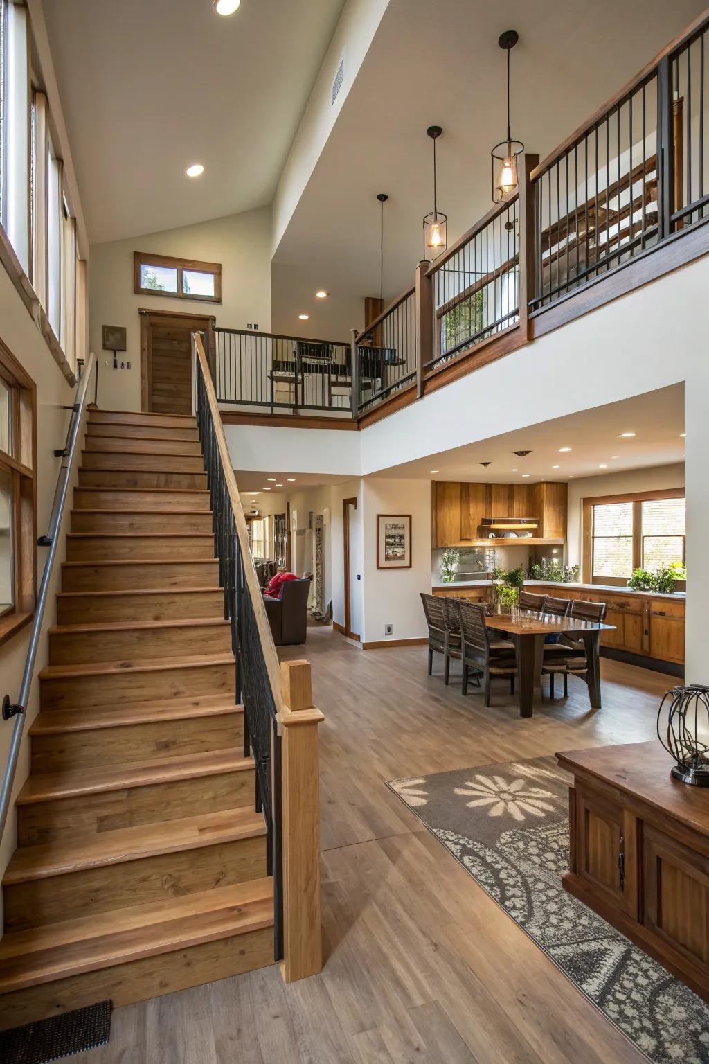 Fully leverage your split-level home by defining distinct zones for various activities.