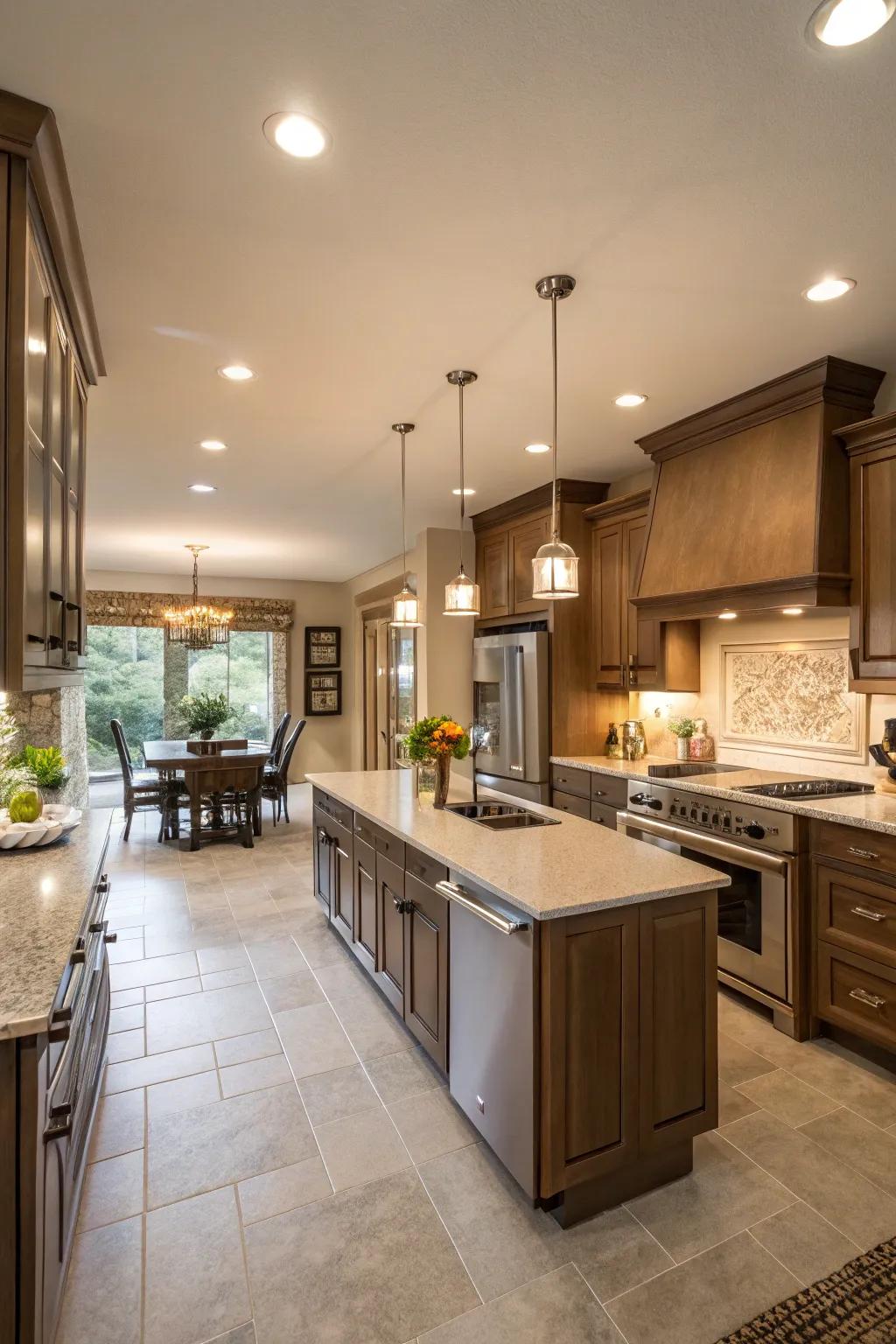 An efficiently laid out kitchen designed for maximum functionality.
