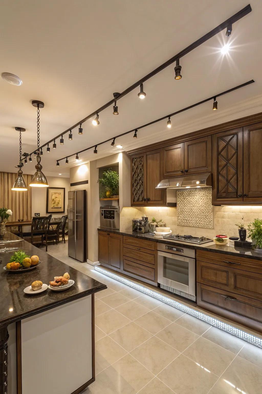 Achieve both style and function with decorative track lighting.