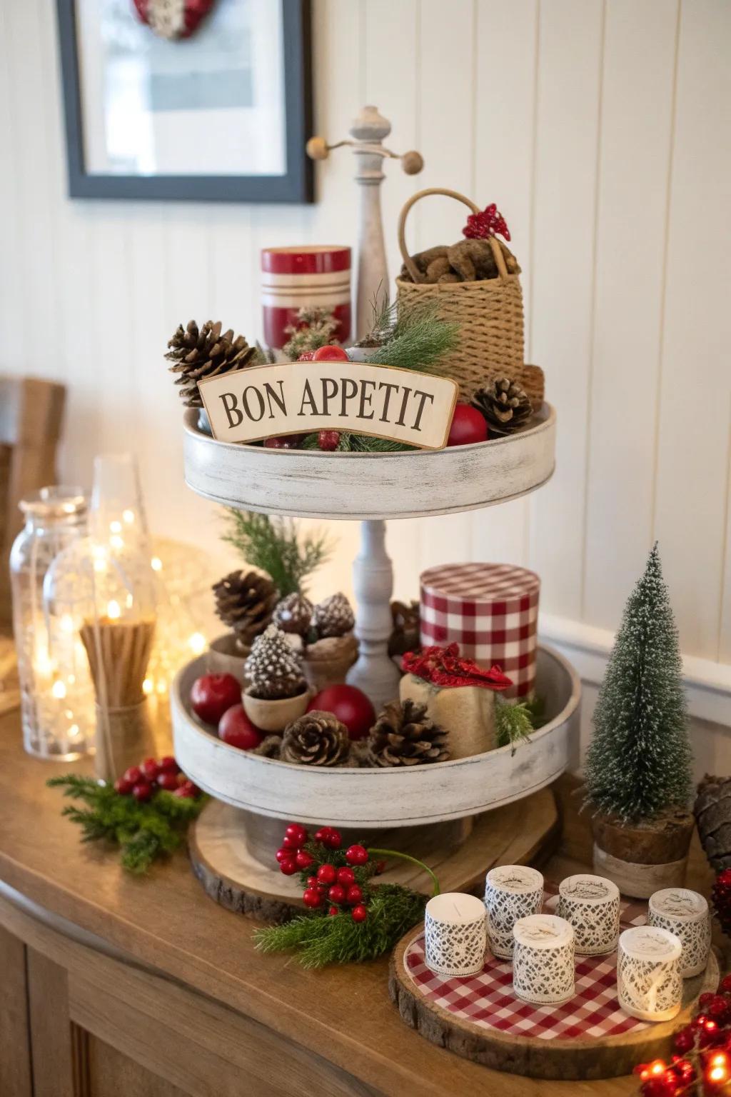 A rotating tray with delightful themed embellishments.