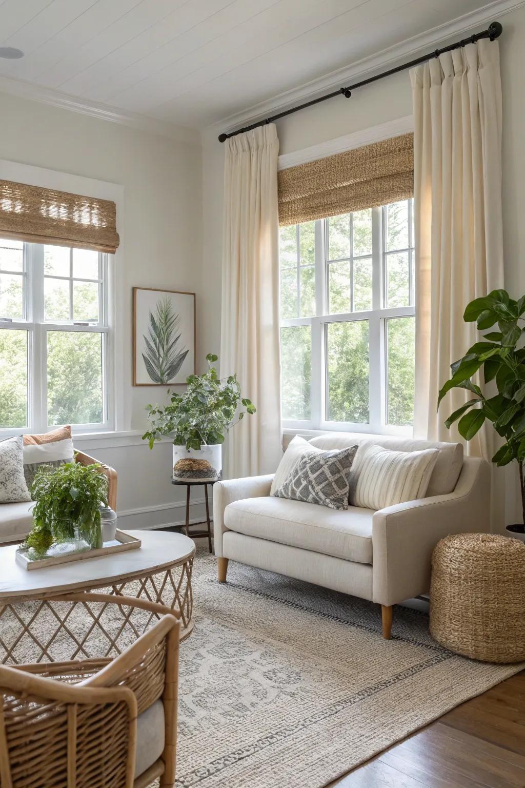 Select sustainable window dressings for an eco-conscious and fashionable residence.