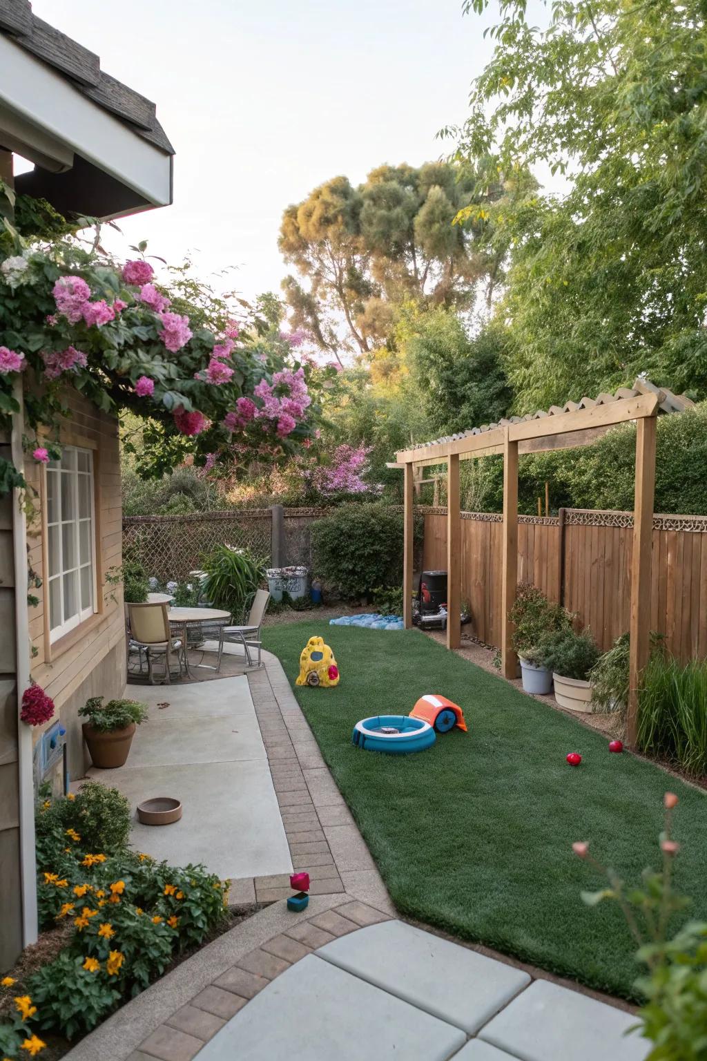 A multipurpose space interweaving leisure and play for every family member.