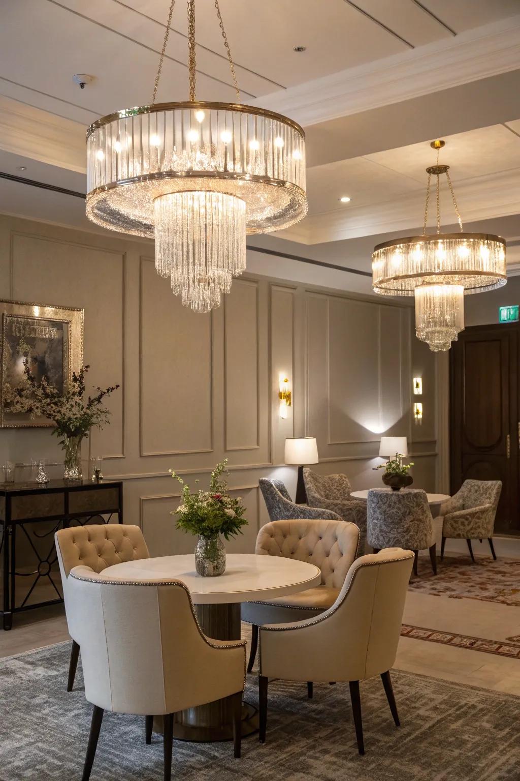 Lucite lighting adds modern elegance to any space.