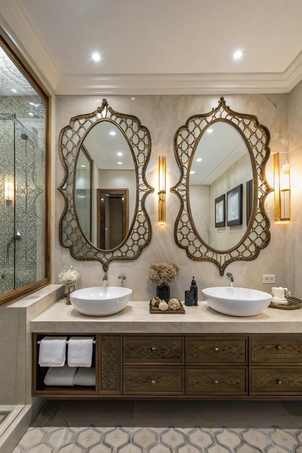 Distinctive reflectors serve as art pieces and focal points.