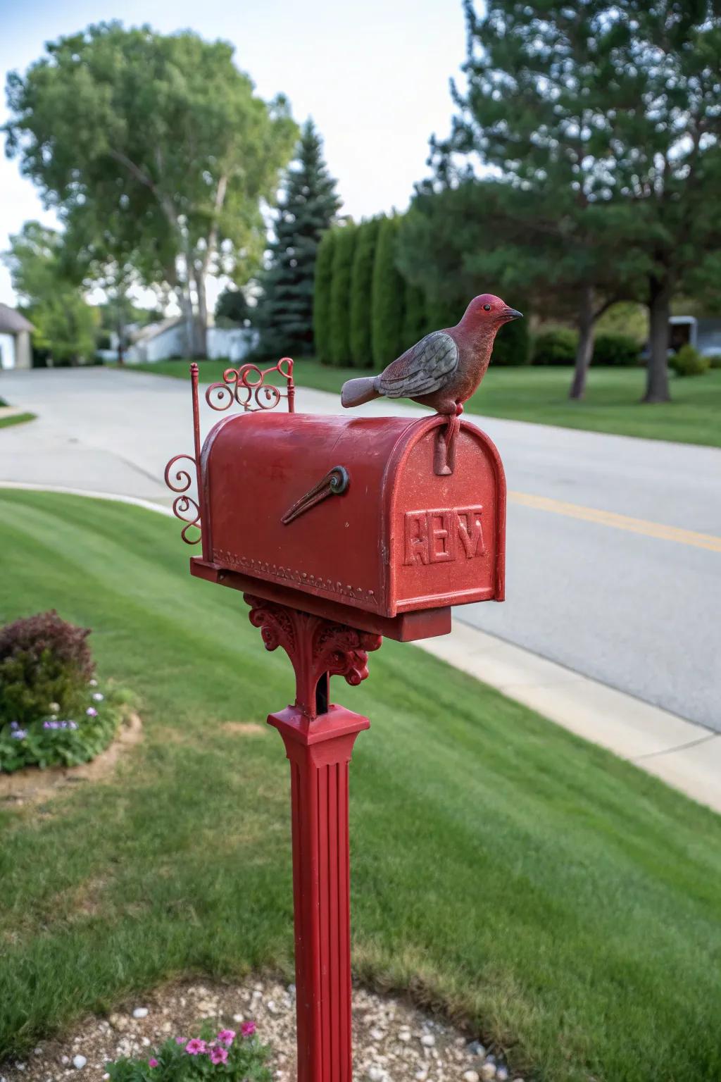 A decorative topper adds a personal touch and elevates your mailbox's charm.