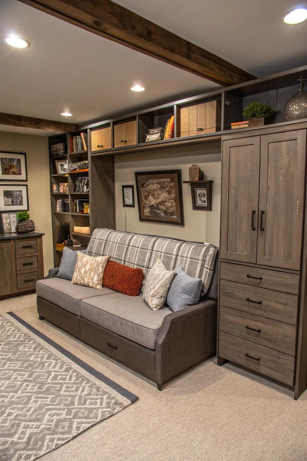 Intelligent area optimization is crucial in more compact man caves.