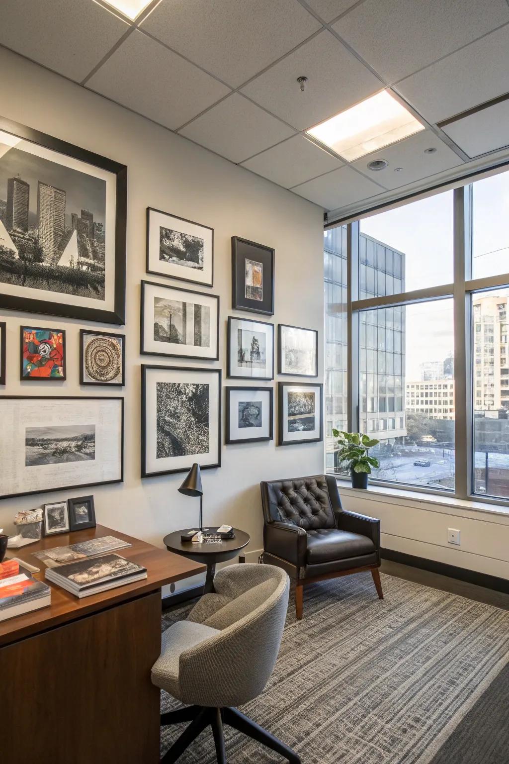 Personal artwork transforms your office into an extension of your tastes and interests.
