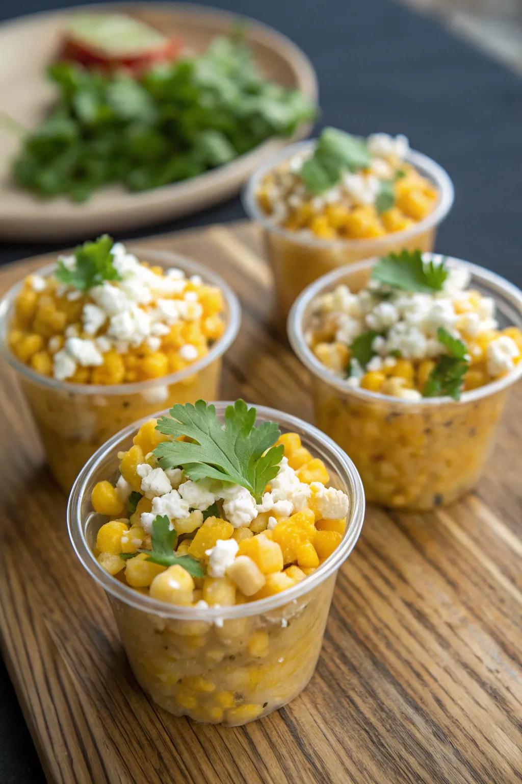 Esquites: a playful take on traditional elotes.