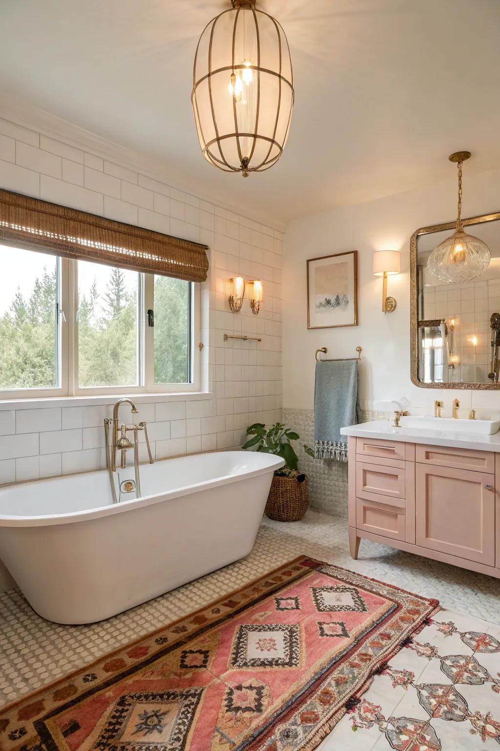 Vintage accents add character and charm to the space.