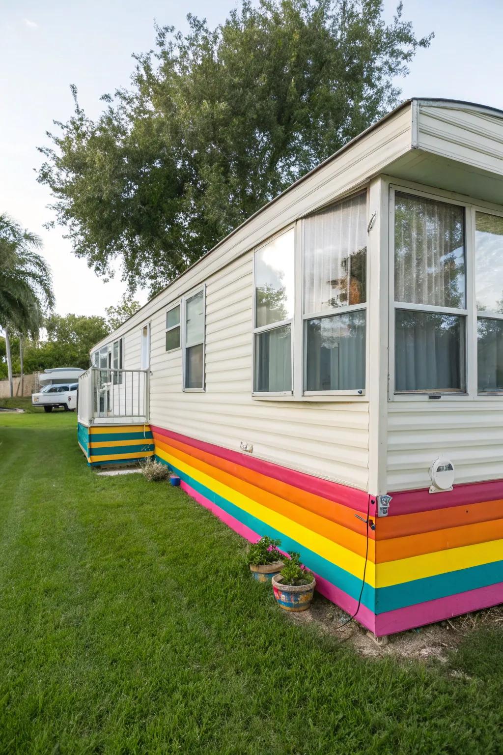 Plastic base is a budget-friendly and adaptable choice for mobile dwellings.