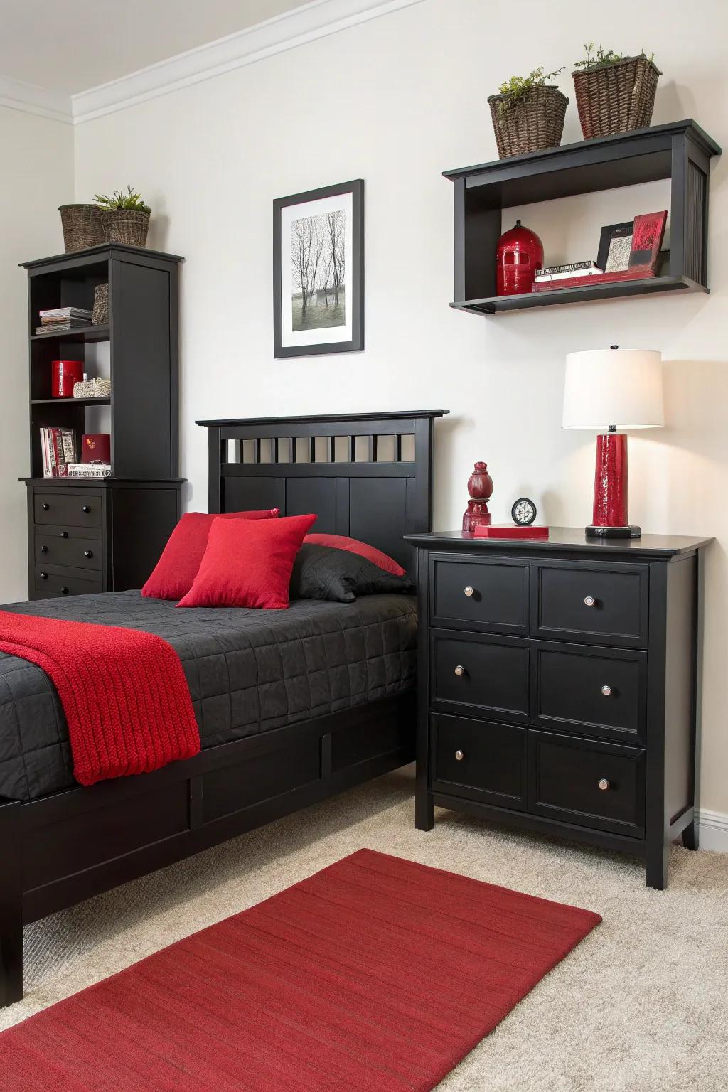 Minimalist furniture maintains a tidy and modern look.