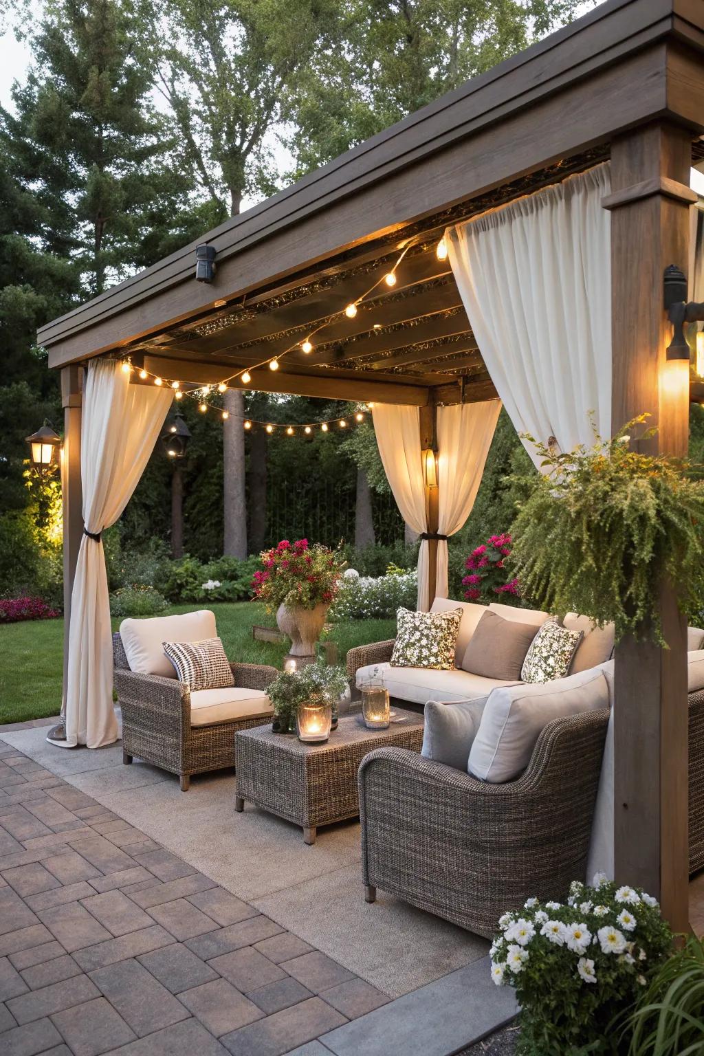 Outdoor sanctuaries deliver comfort and flair for relaxation.