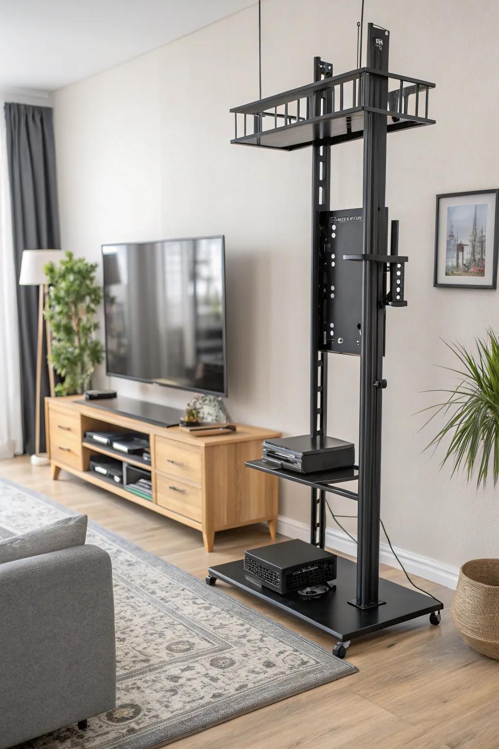 Versatile modular TV stand for any space.