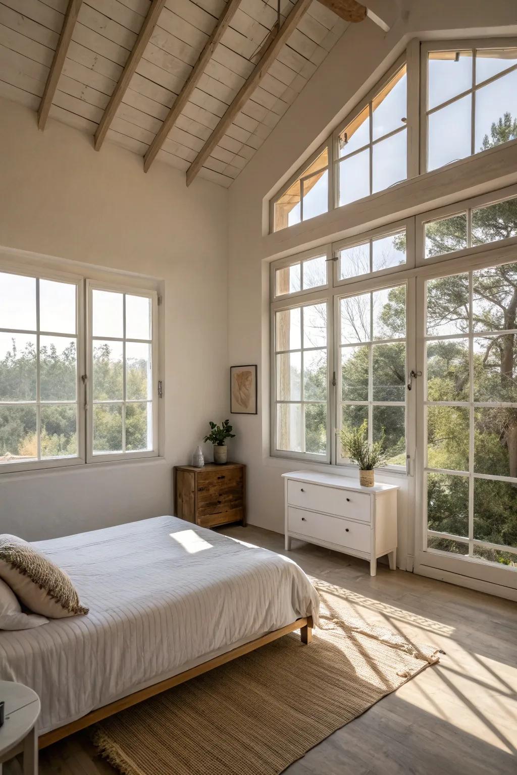 A spacious layout promotes a feeling of peace and space.