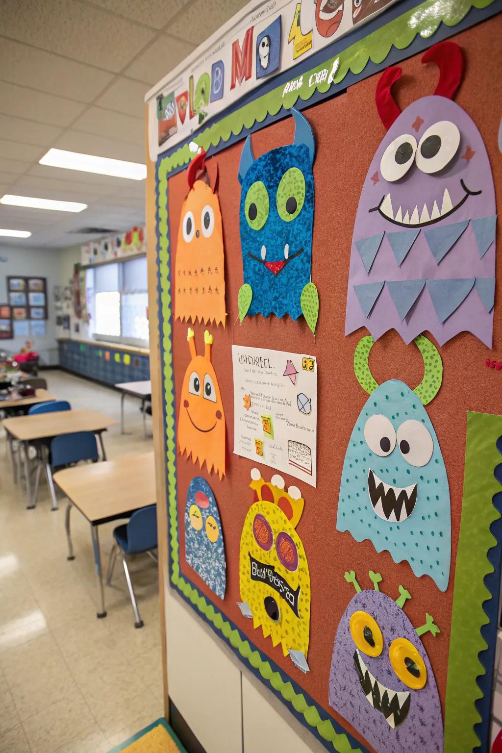 Individualized monster stencils that cultivate a sense of belonging in the classroom.