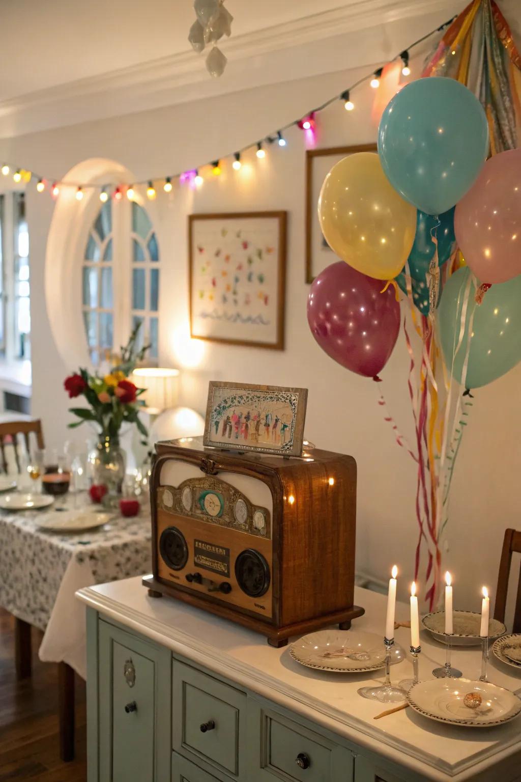 A celebratory music box bringing joy to special occasions.
