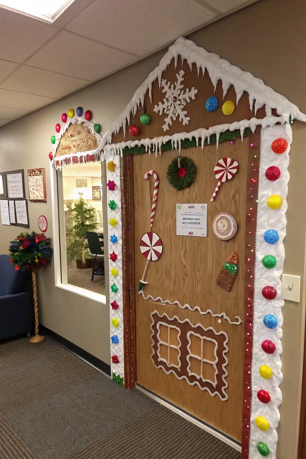 Sweeten your workplace with a sweet treat structure entrance.